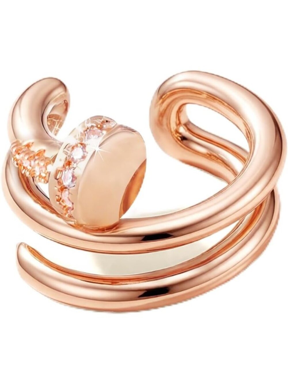 Cubic Zirconia Non-Piercing Ear Cuff | 14K Gold Plated Helix Jewelry, Edgy